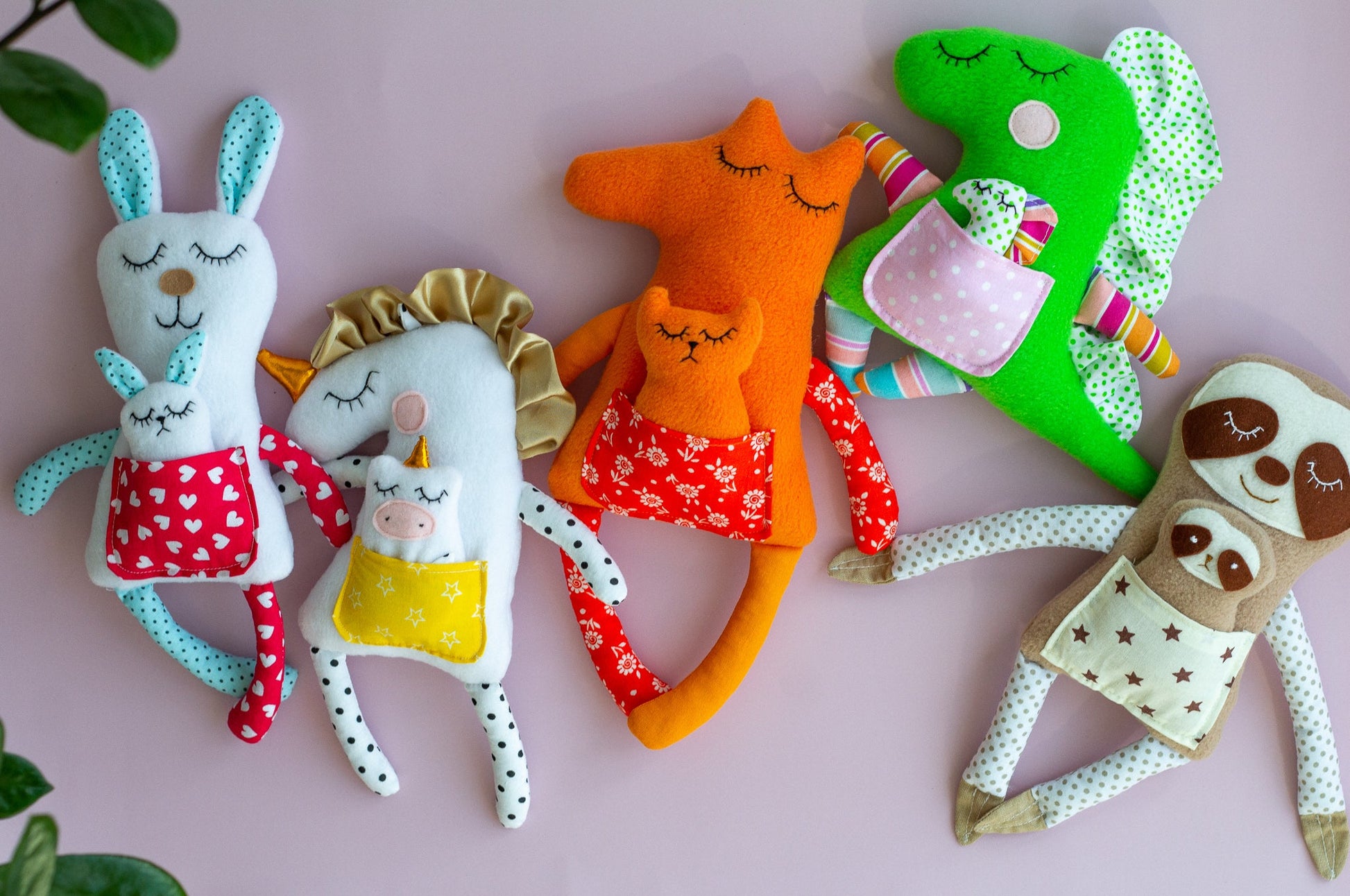 Mommy And Baby Dinosaur Toy - WoollyFox