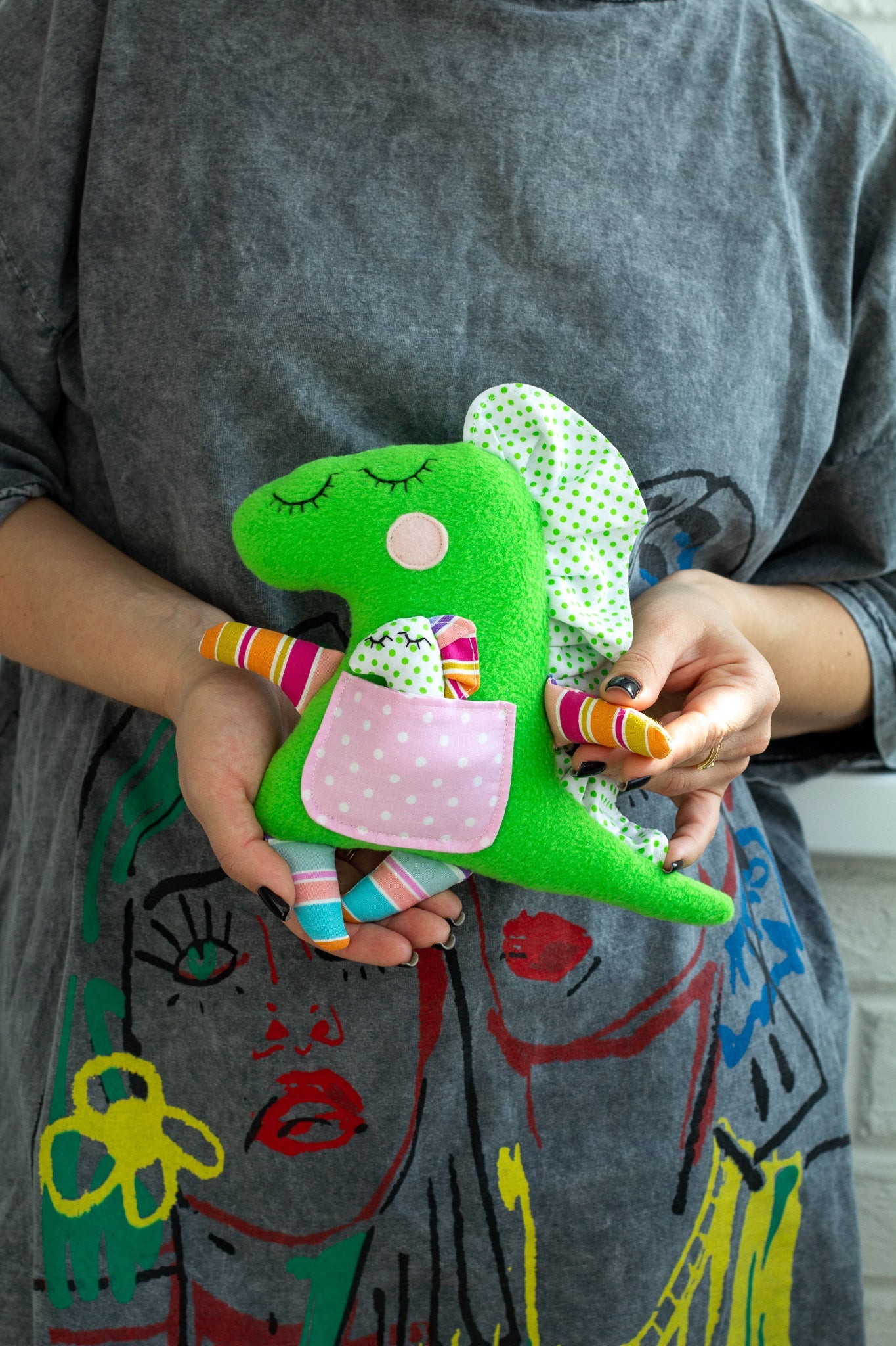 Mommy And Baby Dinosaur Toy - WoollyFox
