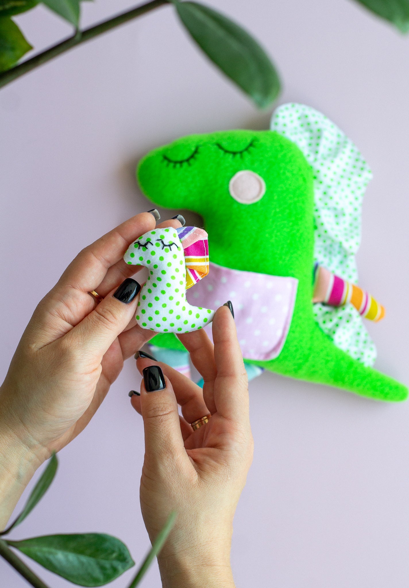 Mommy And Baby Dinosaur Toy - WoollyFox