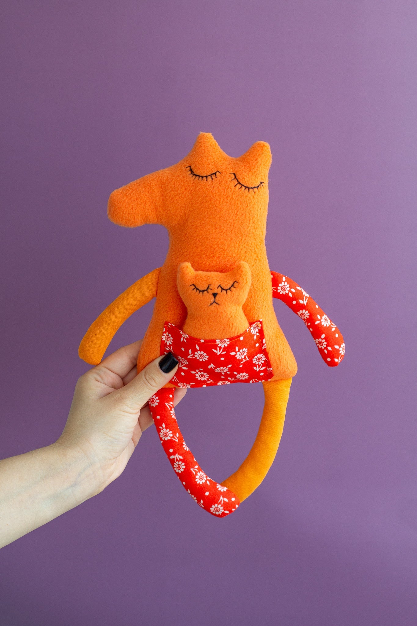 Mommy and Baby Fox Plush Toy - WoollyFox