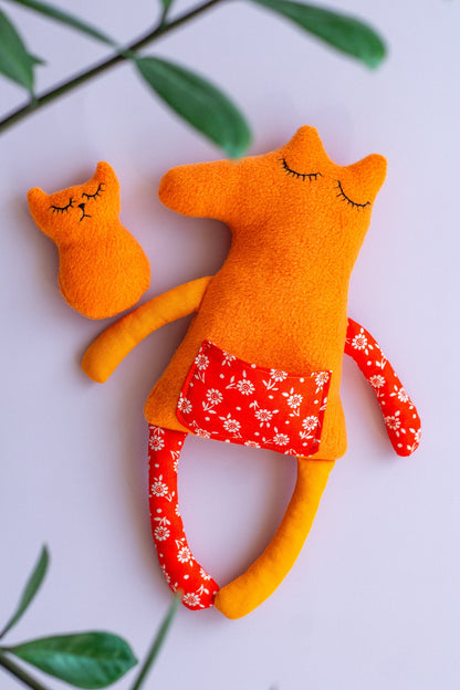 Mommy and Baby Fox Plush Toy - WoollyFox