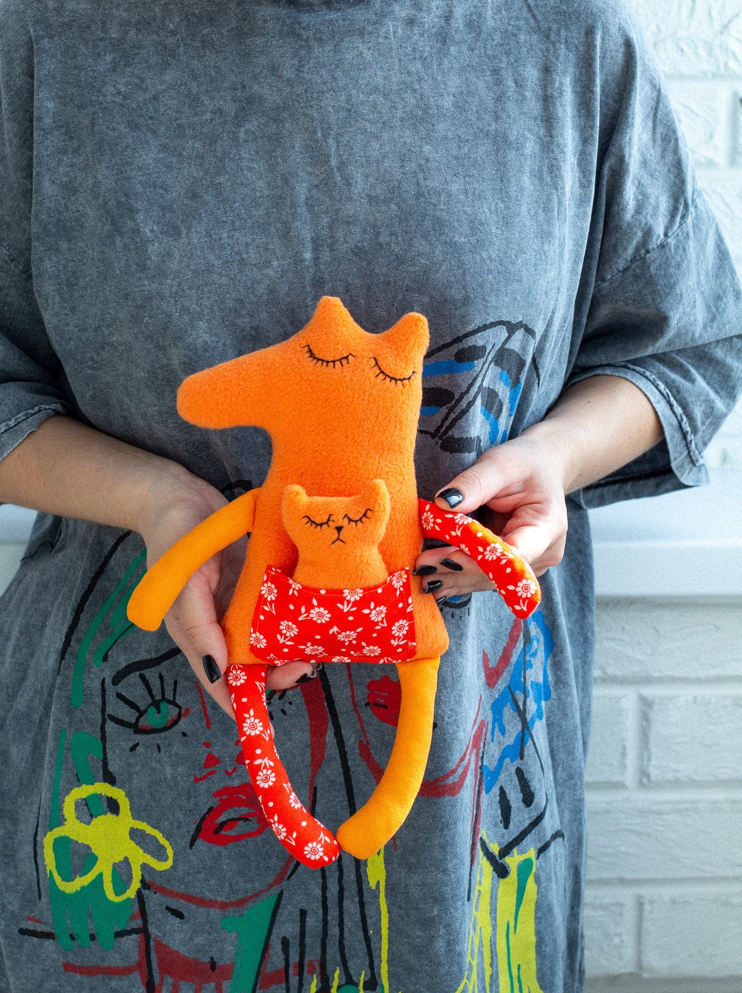 Mommy and Baby Fox Plush Toy - WoollyFox