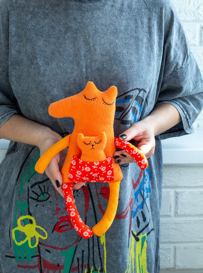 Mommy and Baby Fox Plush Toy - WoollyFox