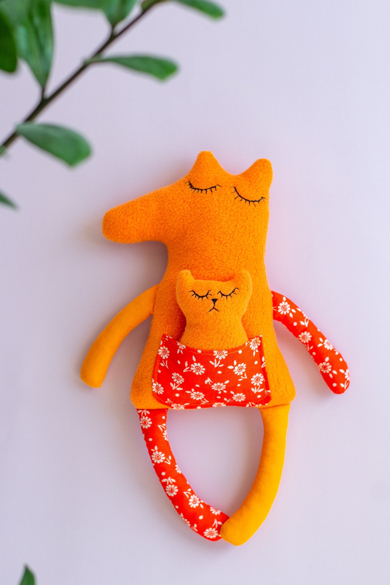 Mommy and Baby Fox Plush Toy - WoollyFox