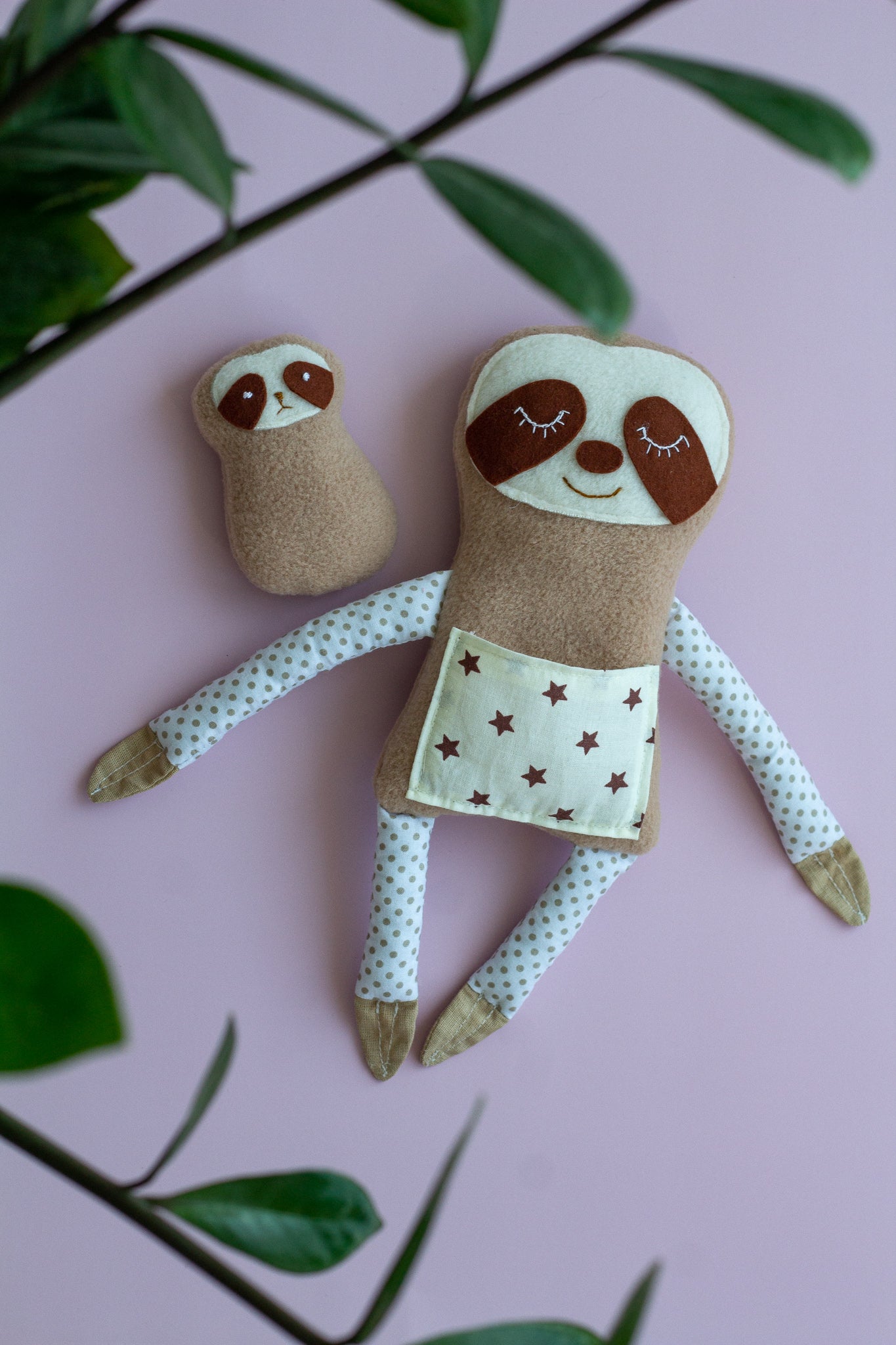 Mommy And Baby Sloth Toy - WoollyFox