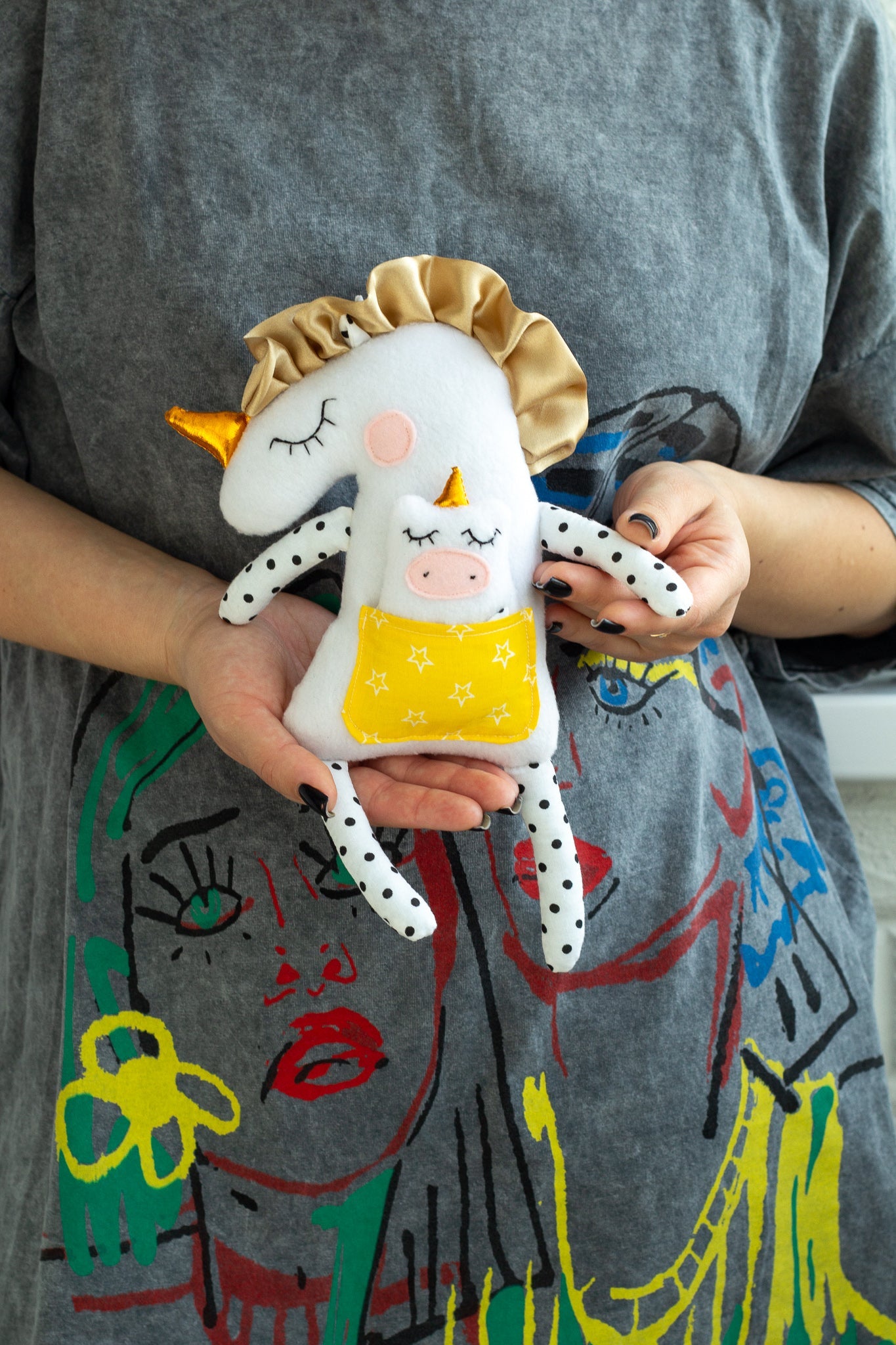 Mommy And Baby Unicorn Plush Toy - WoollyFox