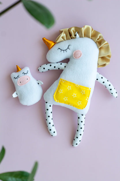 Mommy And Baby Unicorn Plush Toy - WoollyFox