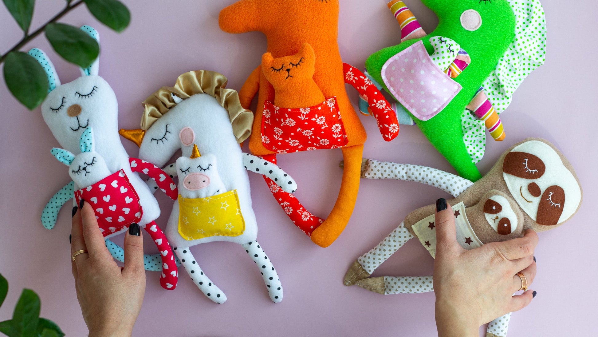 Mommy And Baby Unicorn Plush Toy - WoollyFox