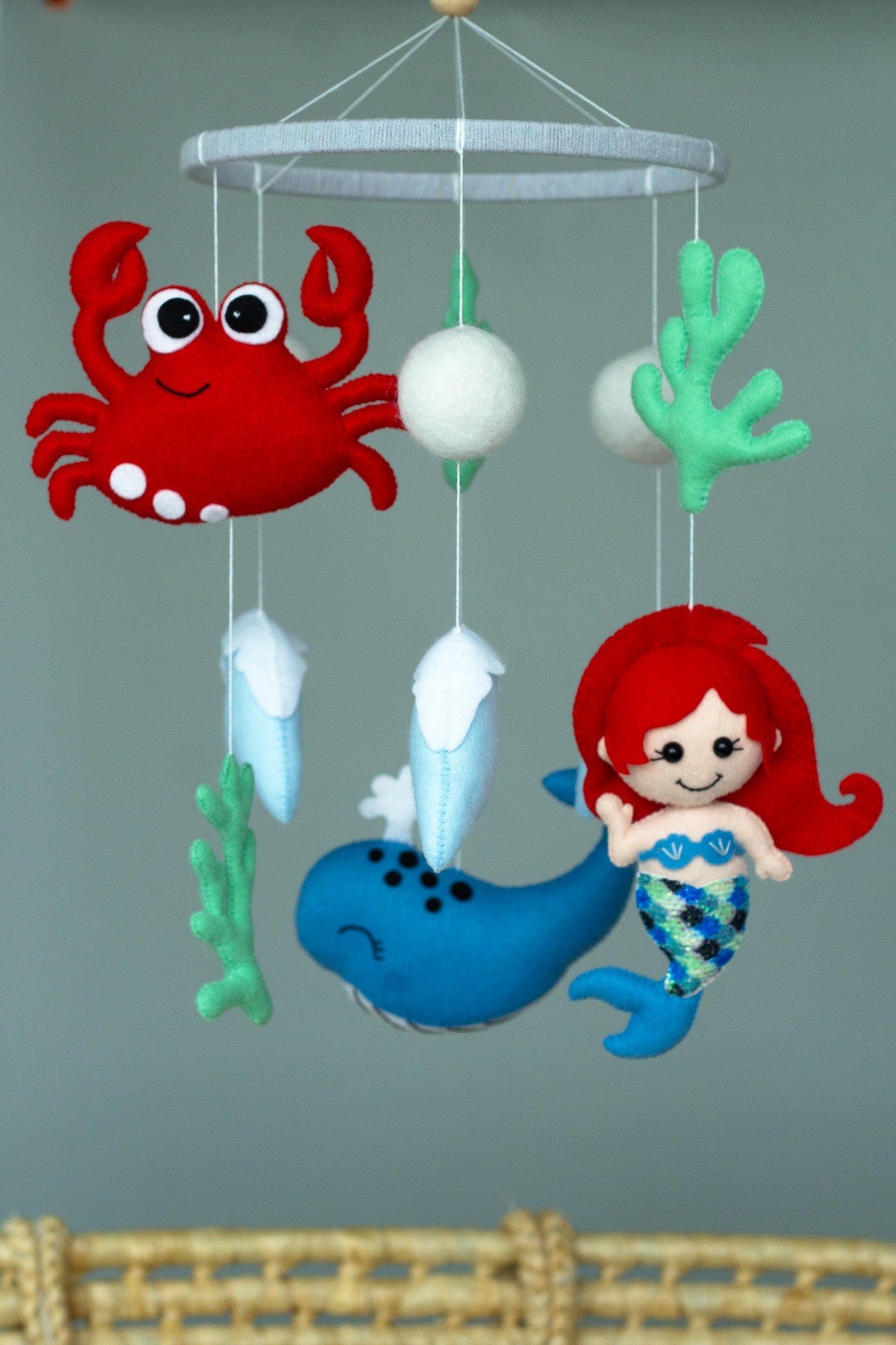 Nautical baby crib mobile | Newborn baby gift - WoollyFox