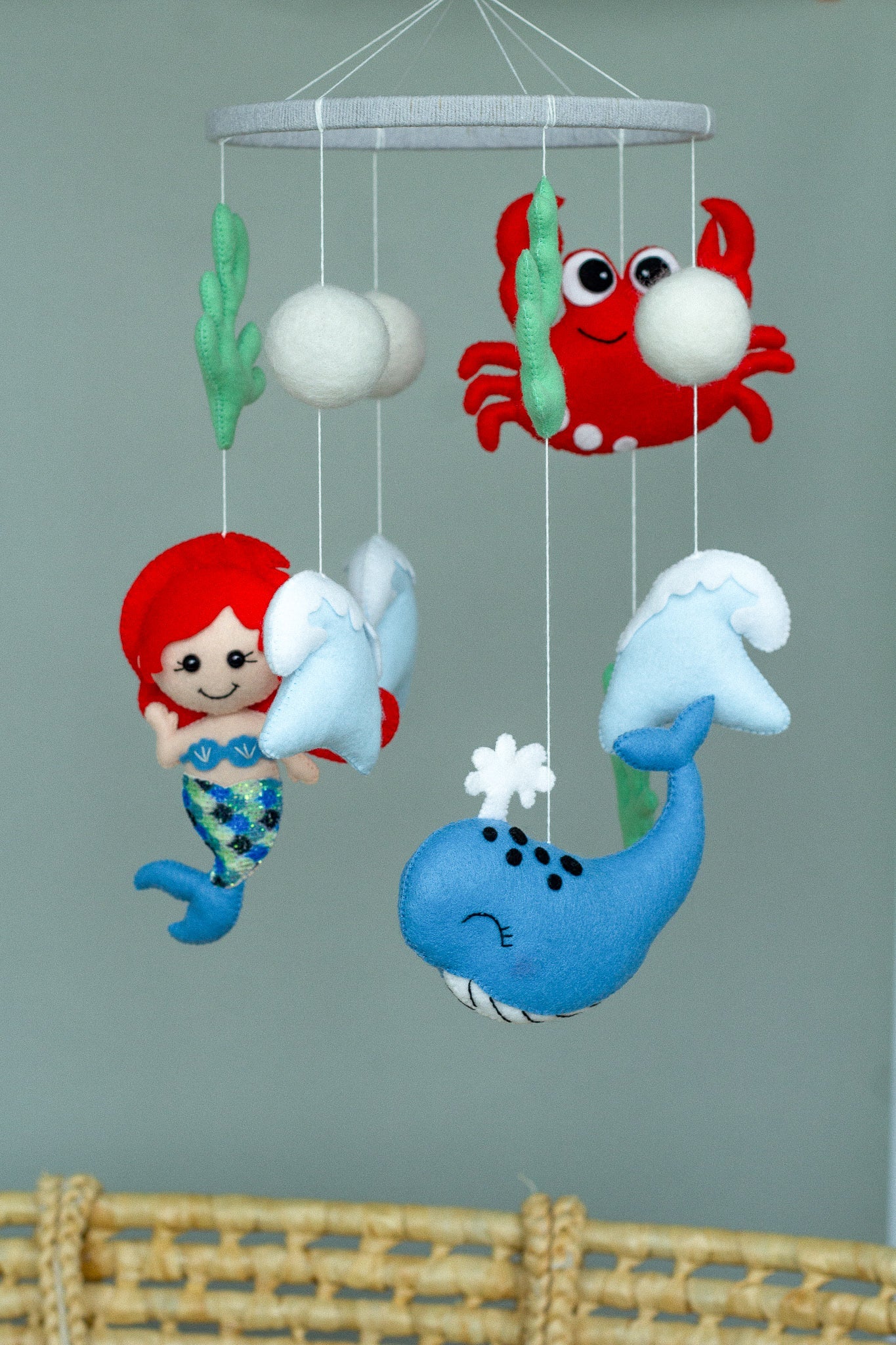 Nautical baby crib mobile | Newborn baby gift - WoollyFox