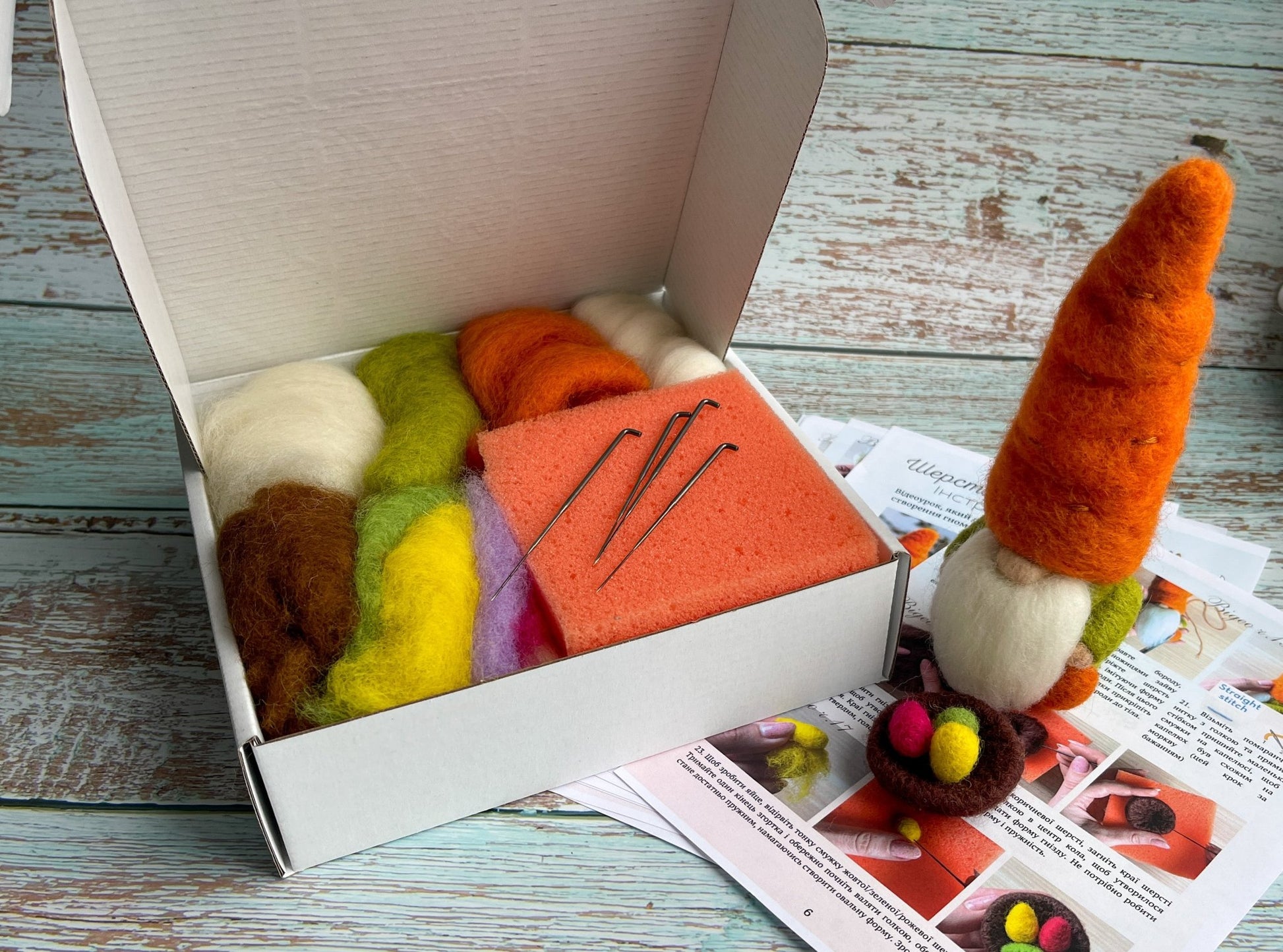Needle Felting Gnome PDF Pattern - WoollyFox