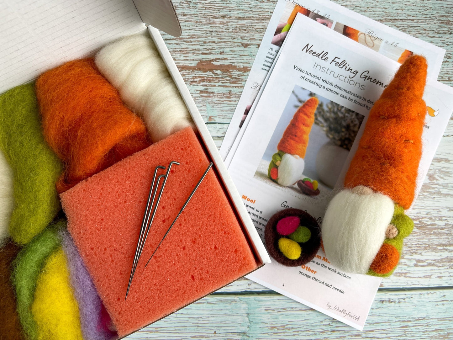 Needle Felting Gnome PDF Pattern - WoollyFox