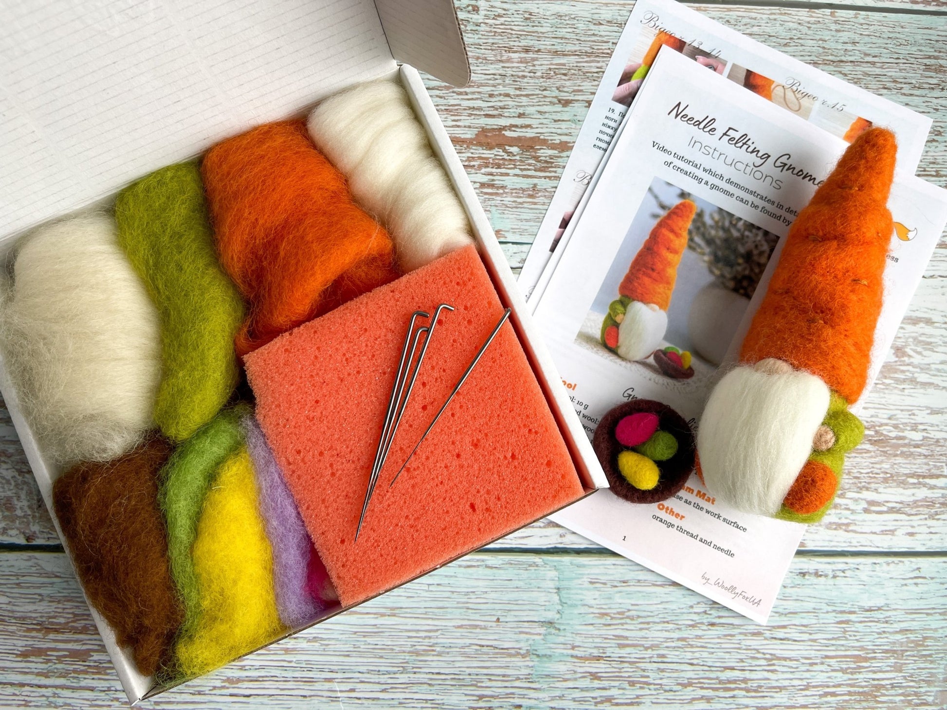 Needle Felting Gnome PDF Pattern - WoollyFox