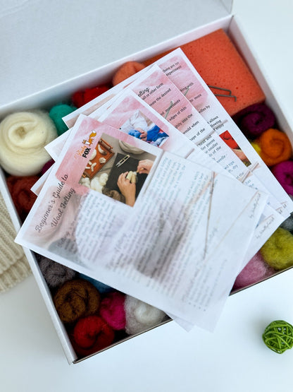 Needle Felting Kit for Beginners – 40 Colors Wool & Tools Included - WoollyFox