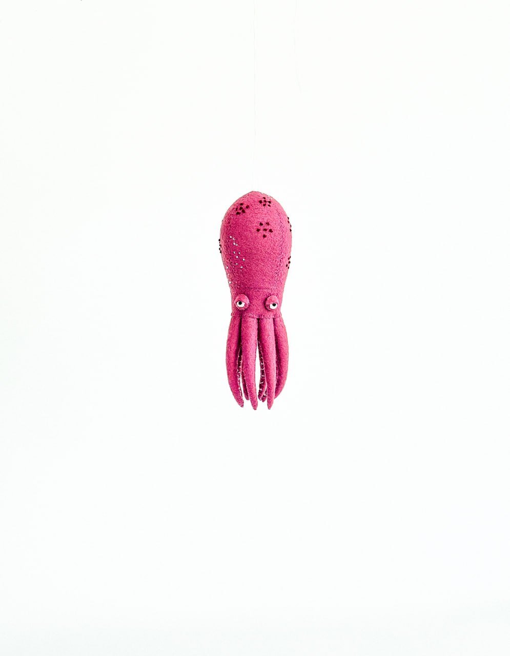 Octopus Felt Ornament | Handmade Felt Toy | Ocean Animal Decor - WoollyFox