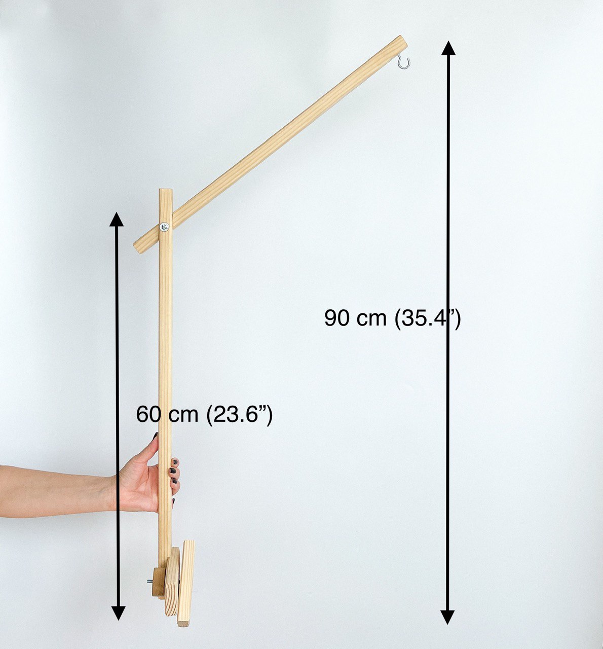 wooden baby mobile arm