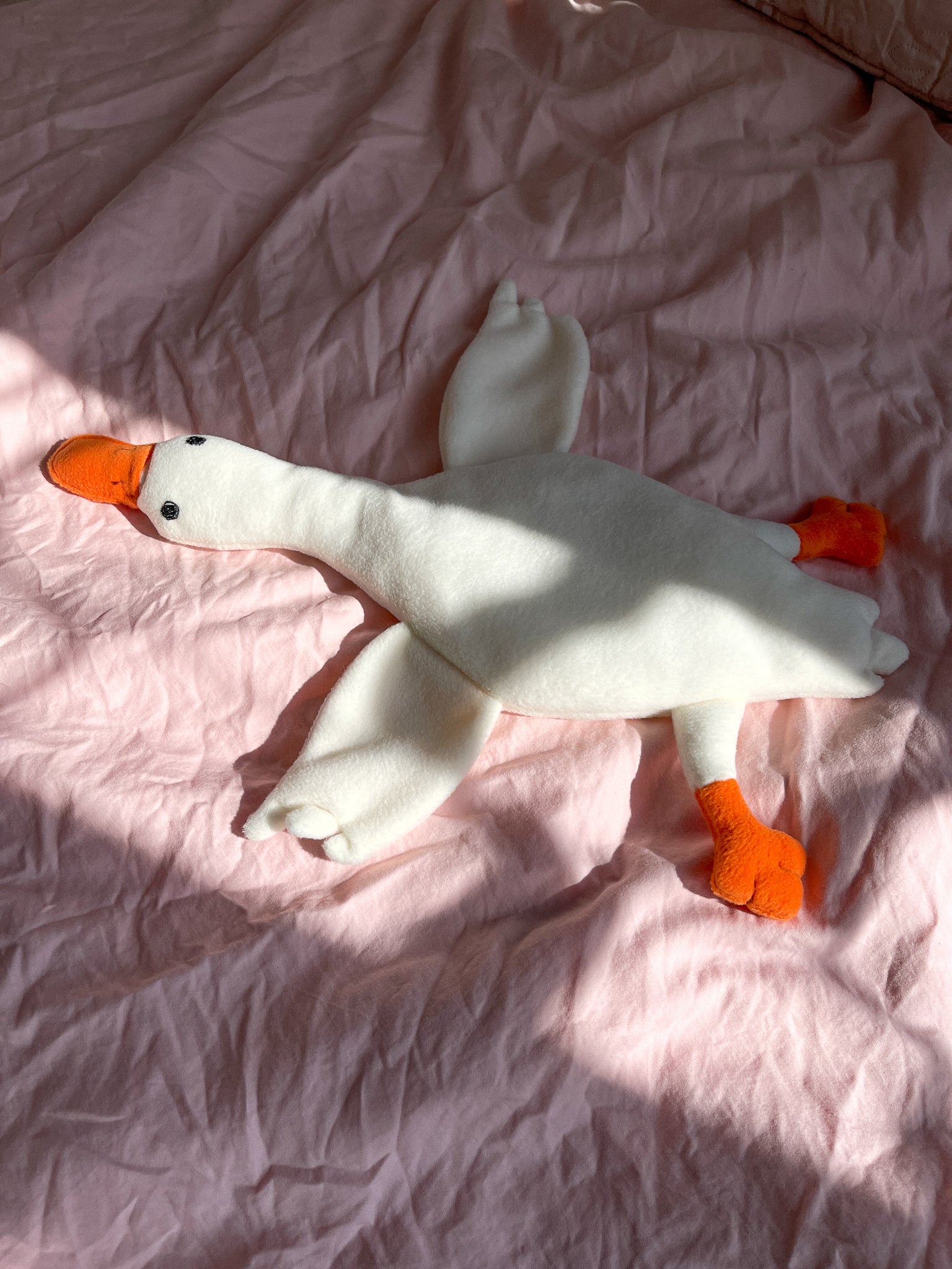 Plush Goose Lovey – Soft Baby Comfort Toy Made of Fleece - WoollyFox
