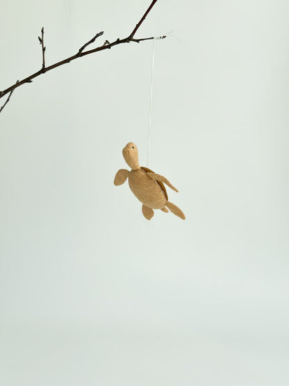 Sea Turtle Felt Ornament | Handmade Felt Toy | Ocean Animal Decor - WoollyFox
