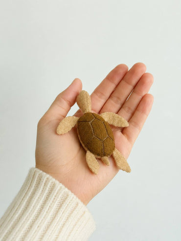 Sea Turtle Felt Ornament | Handmade Felt Toy | Ocean Animal Decor - WoollyFox