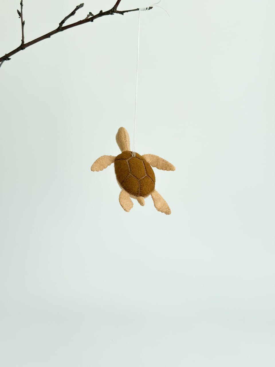 Sea Turtle Felt Ornament | Handmade Felt Toy | Ocean Animal Decor - WoollyFox