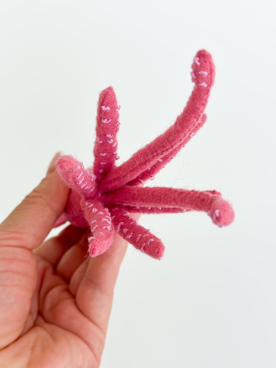 Squid Felt Ornament | Handmade Felt Toy | Ocean Animal Decor - WoollyFox