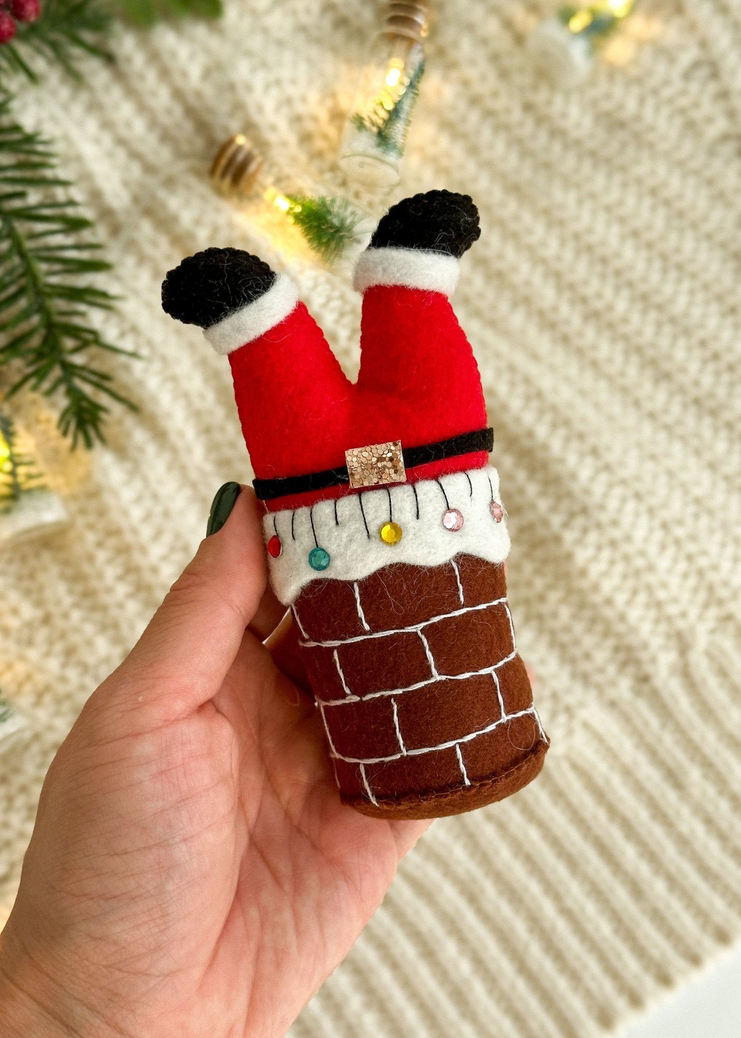 Stuck Santa Christmas Tree - WoollyFox
