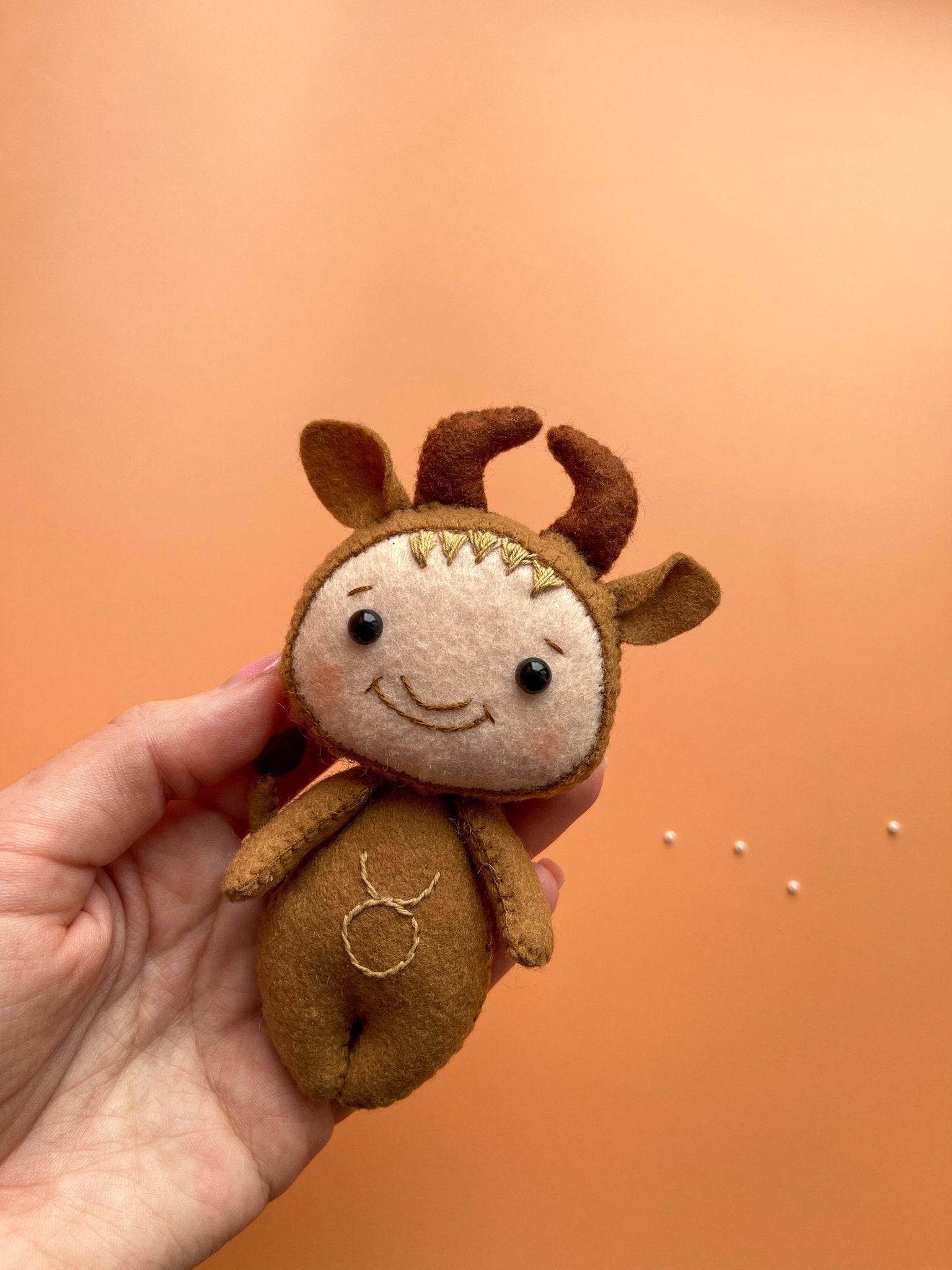 Taurus Zodiac Felt Doll - WoollyFox