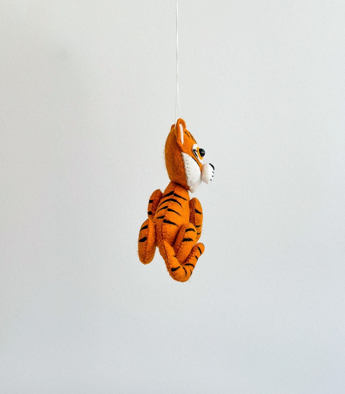 Tiger Felt Ornament | Handmade Felt Toy | Jungle Animal Decor - WoollyFox