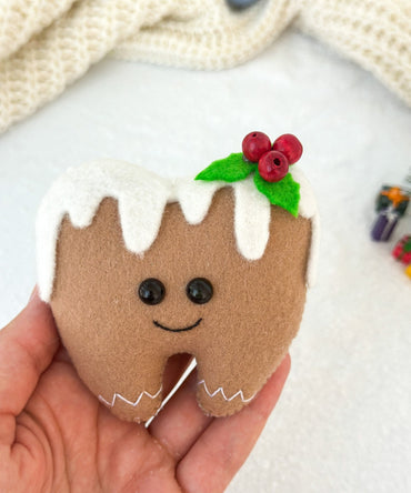 Tooth Ornament Gingerbread - WoollyFox