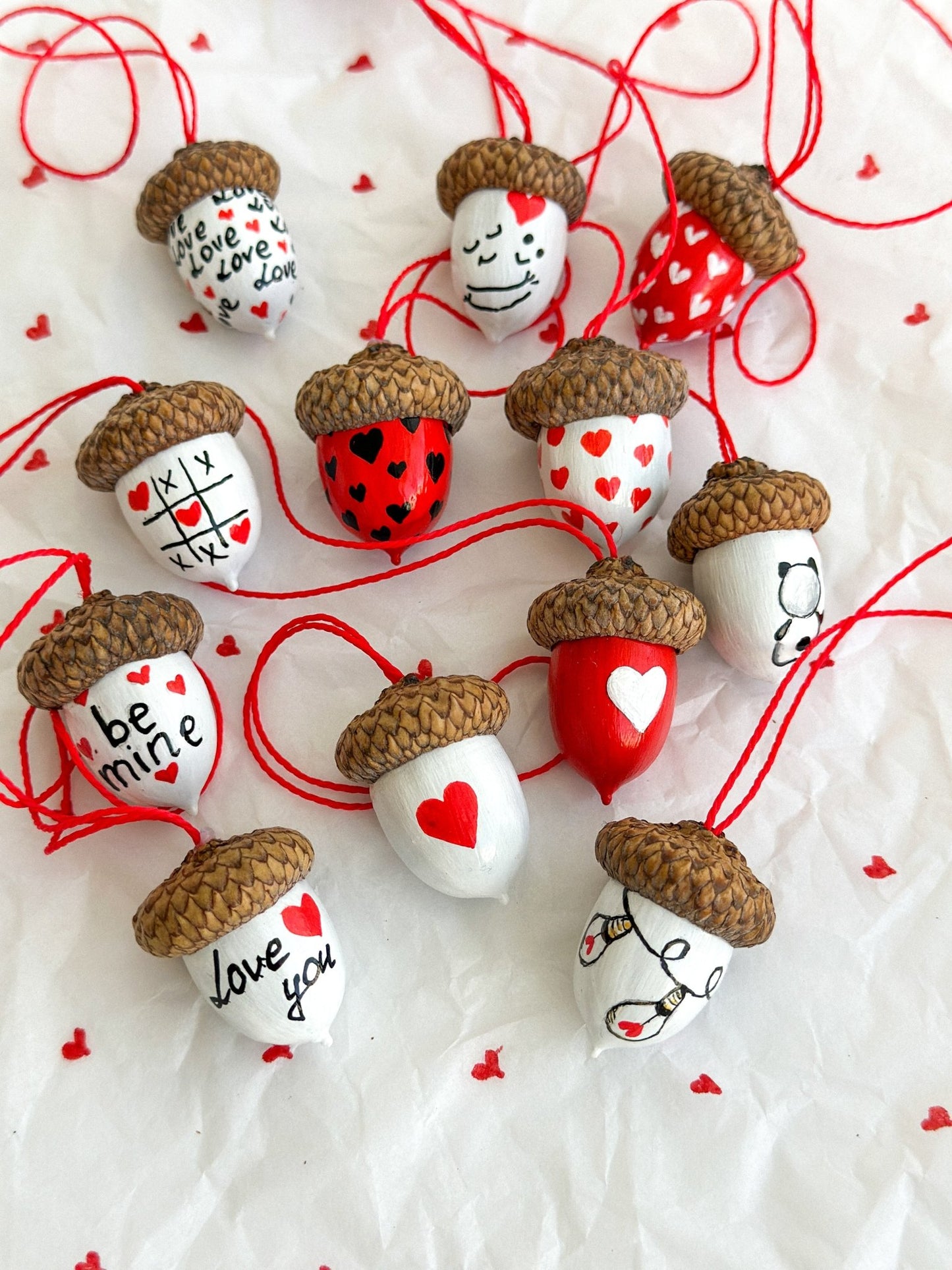 Valentine's Day Acorn Ornament - WoollyFox