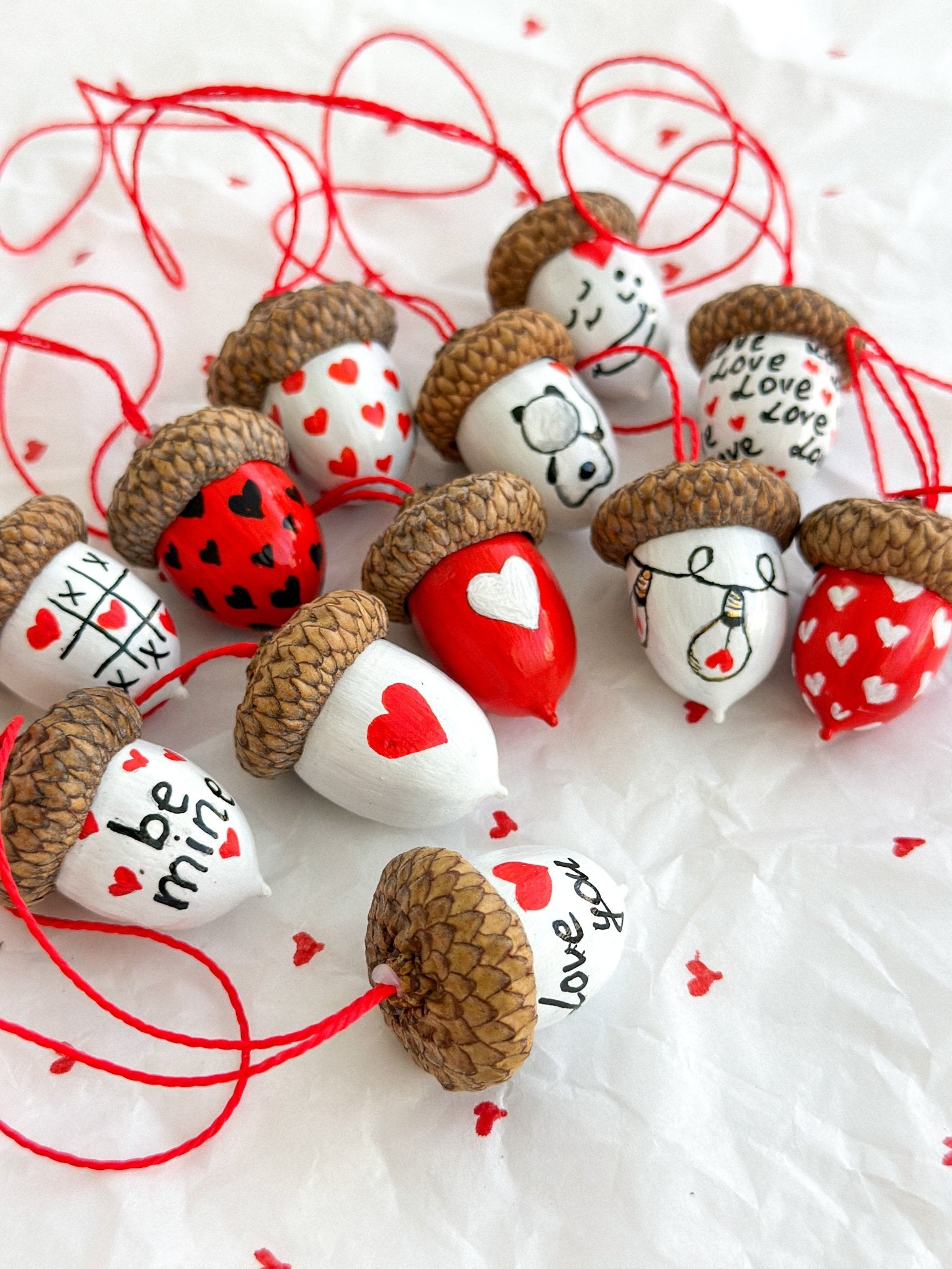 Valentine's Day Acorn Ornament - WoollyFox