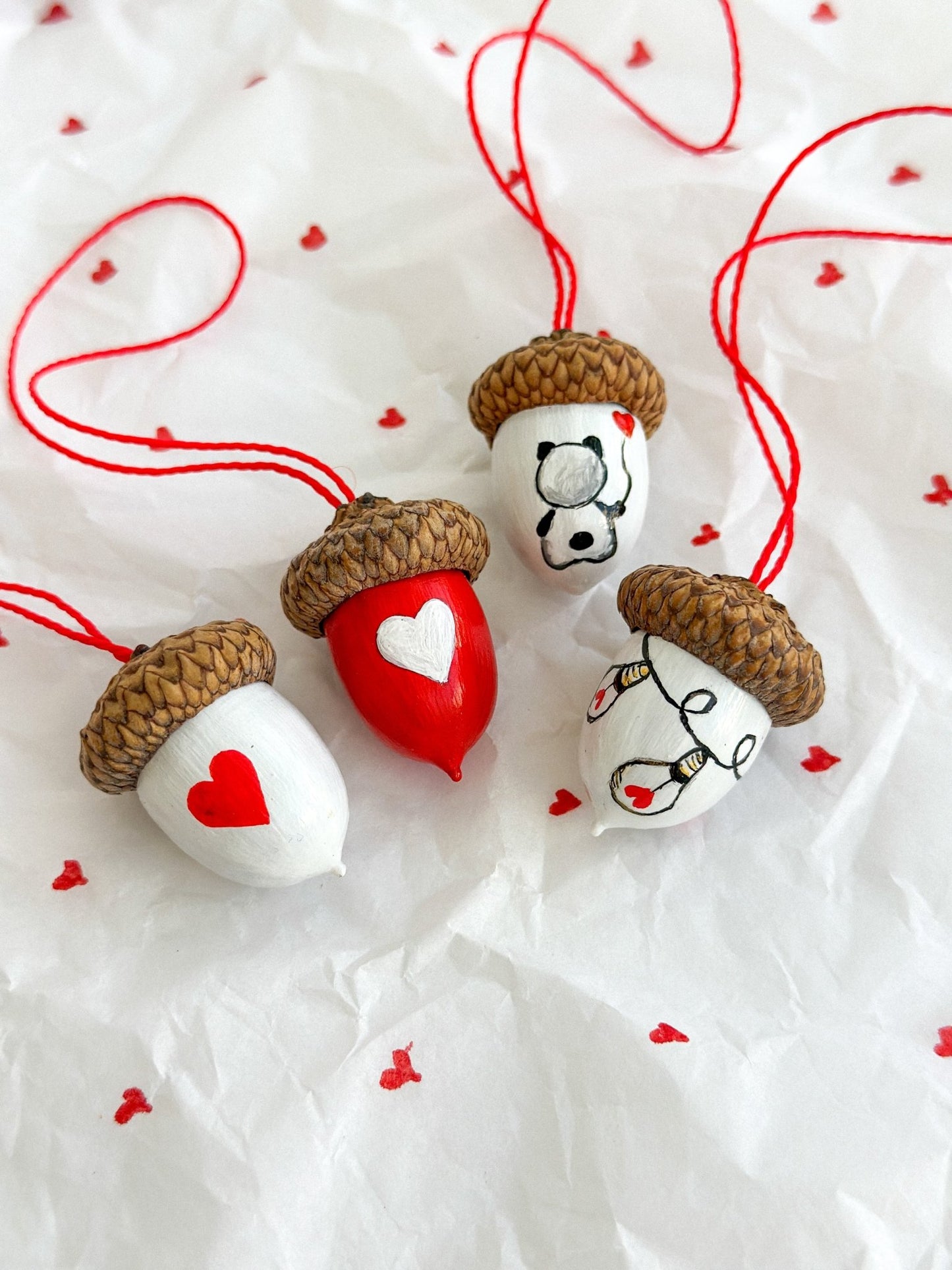 Valentine's Day Acorn Ornament - WoollyFox