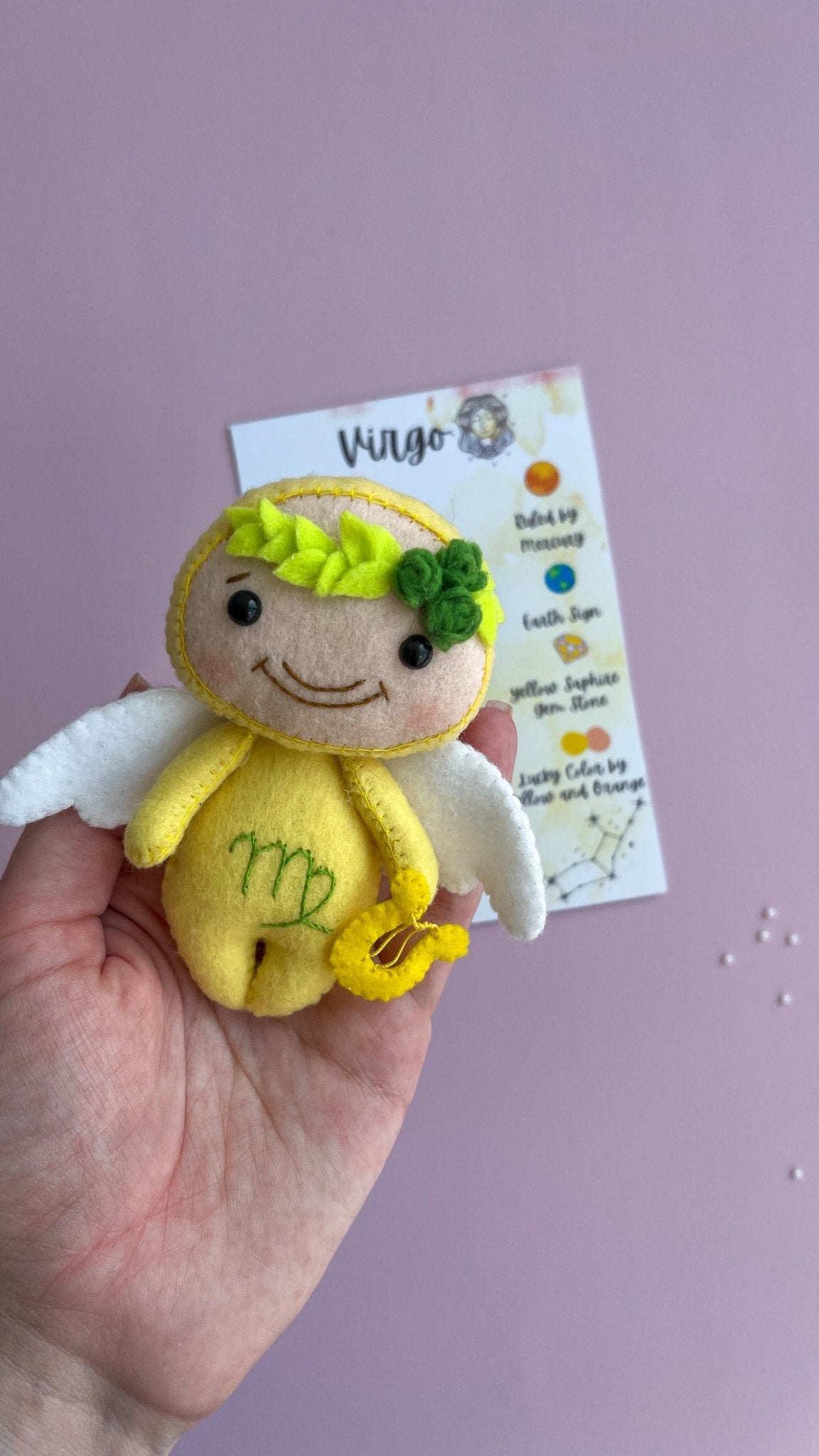 Virgo Zodiac Felt Doll - WoollyFox