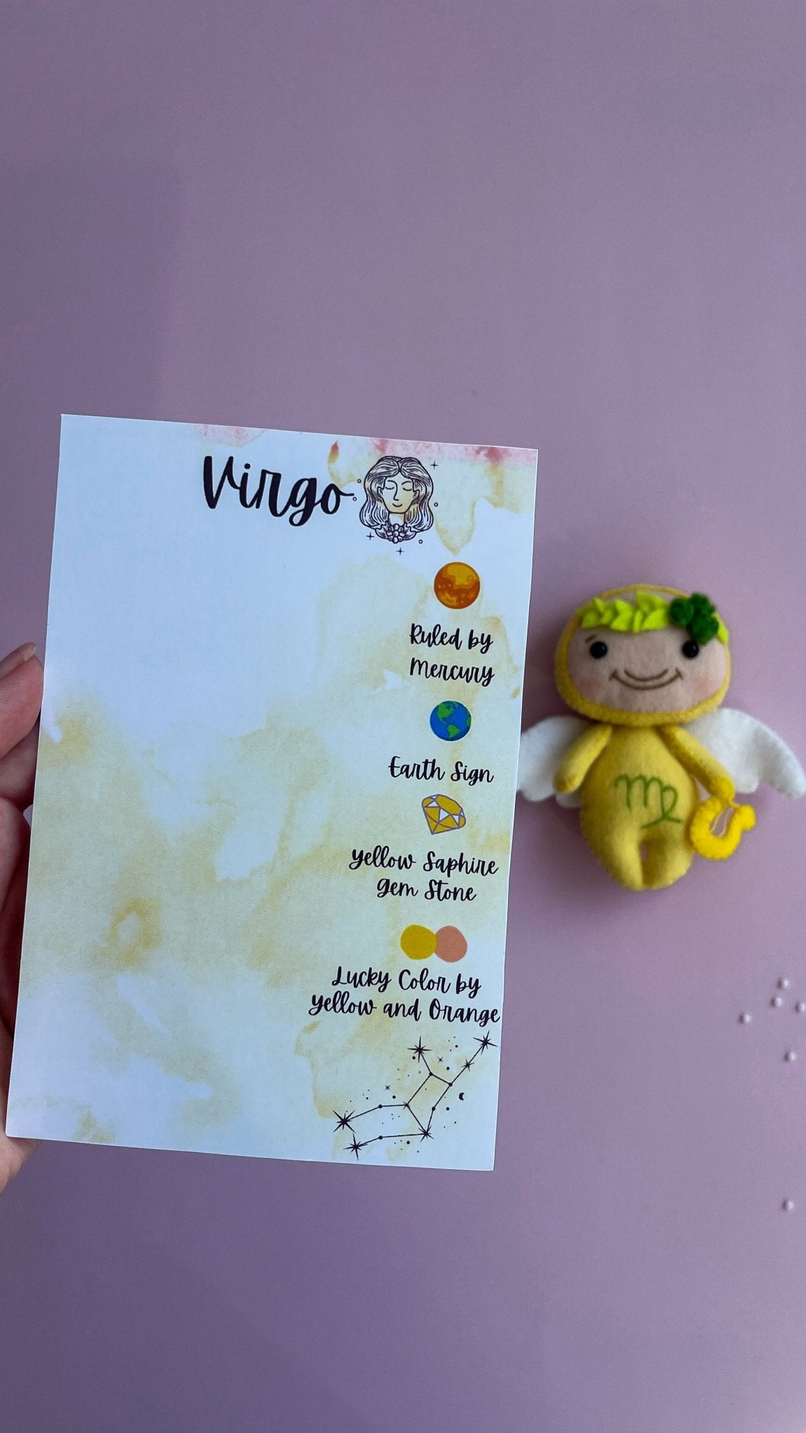 Virgo Zodiac Felt Doll - WoollyFox