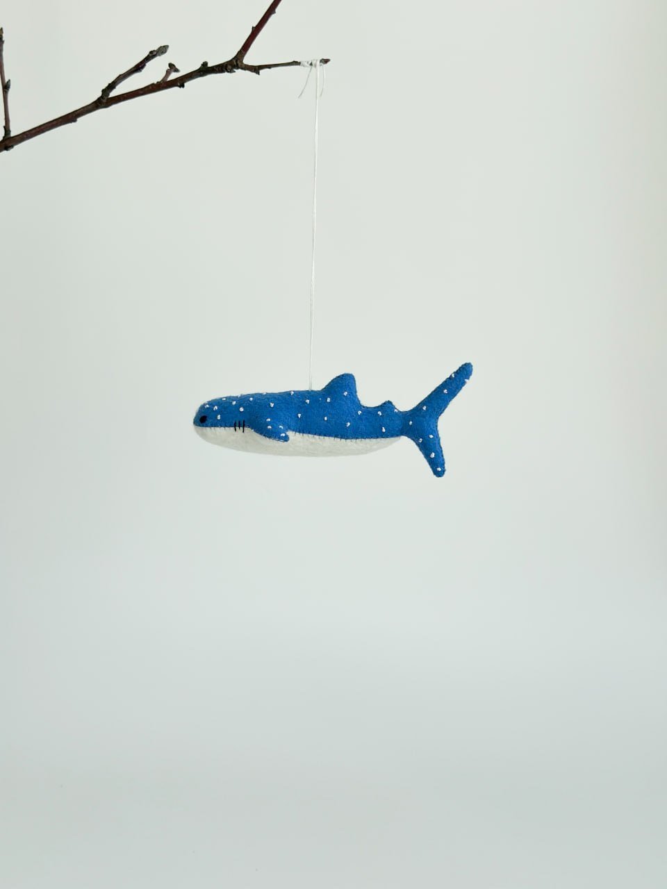 Whale Shark Felt Ornament | Handmade Felt Toy | Ocean Animal Decor - WoollyFox