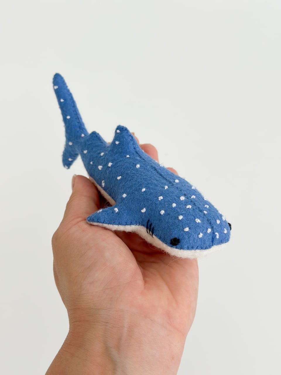 Whale Shark Felt Ornament | Handmade Felt Toy | Ocean Animal Decor - WoollyFox