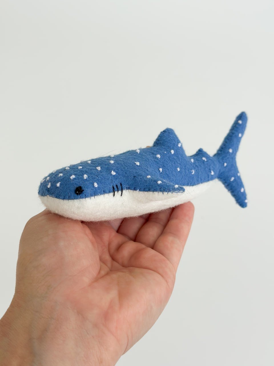 Whale Shark Felt Ornament | Handmade Felt Toy | Ocean Animal Decor - WoollyFox