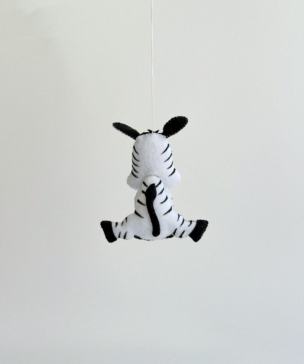 Zebra Felt Ornament | Handmade Felt Toy | Safari Animal Decor - WoollyFox