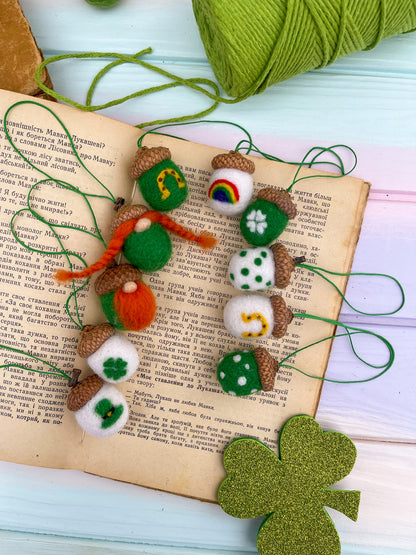 Valentine's Acorns Ornaments