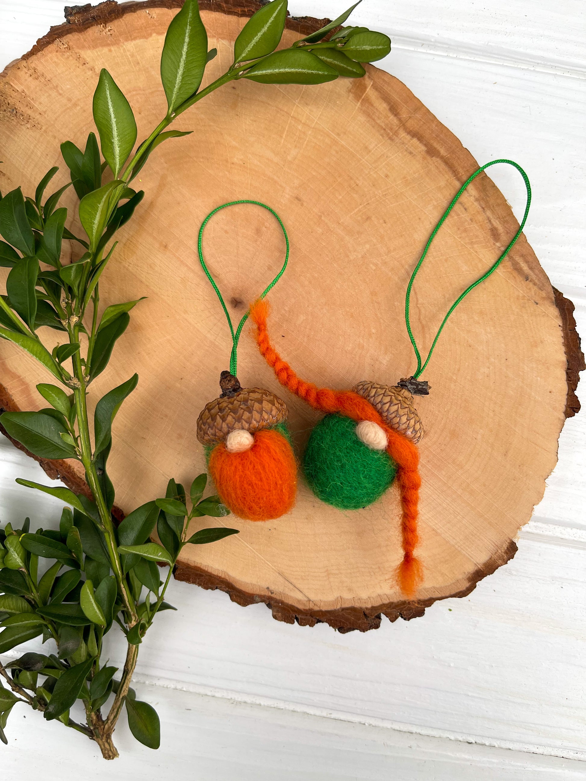 St. Patrick's Day Acorns Ornaments