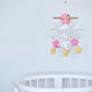 Nursery girl baby crib mobile, bunny baby cot mobile