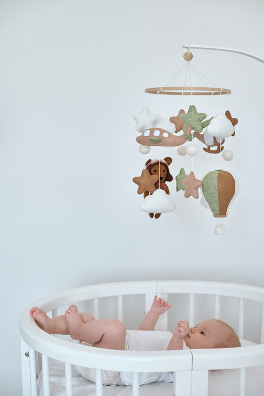 Bear baby mobile, New baby gift