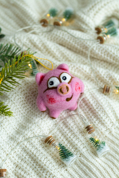 Christmas pig ornament 