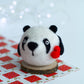 Valentines day gift wool panda with heart