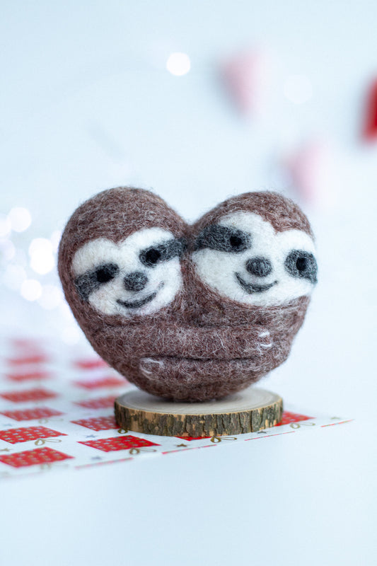 Felted sloths Valentines day gift