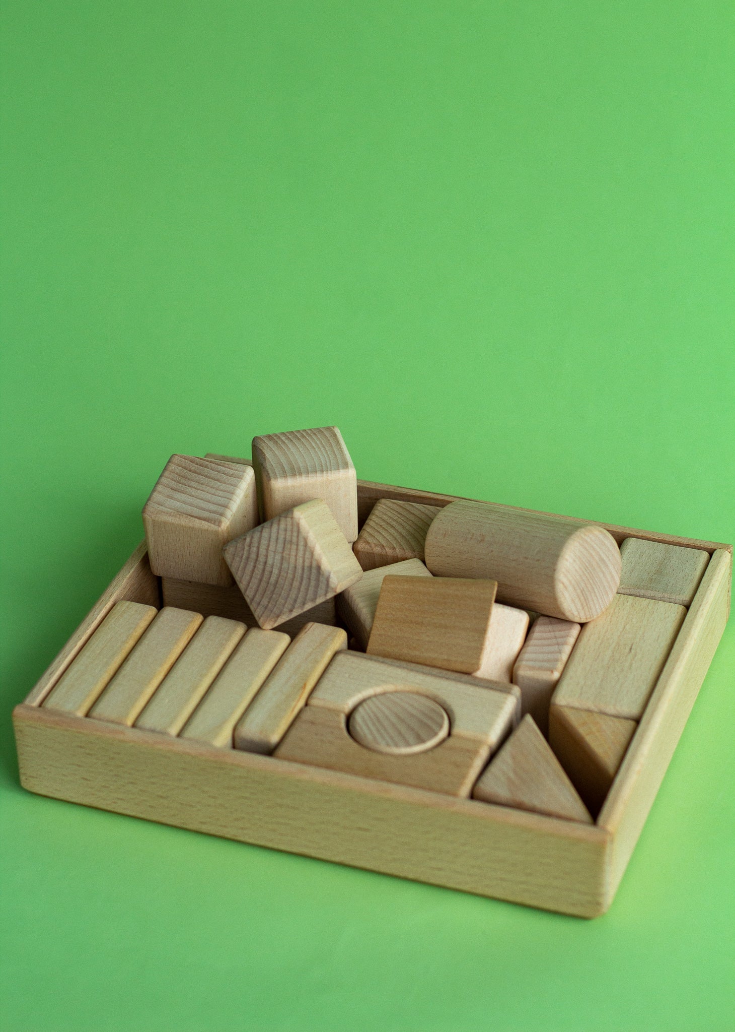 Montessori Wooden Toy Building Blocks Set