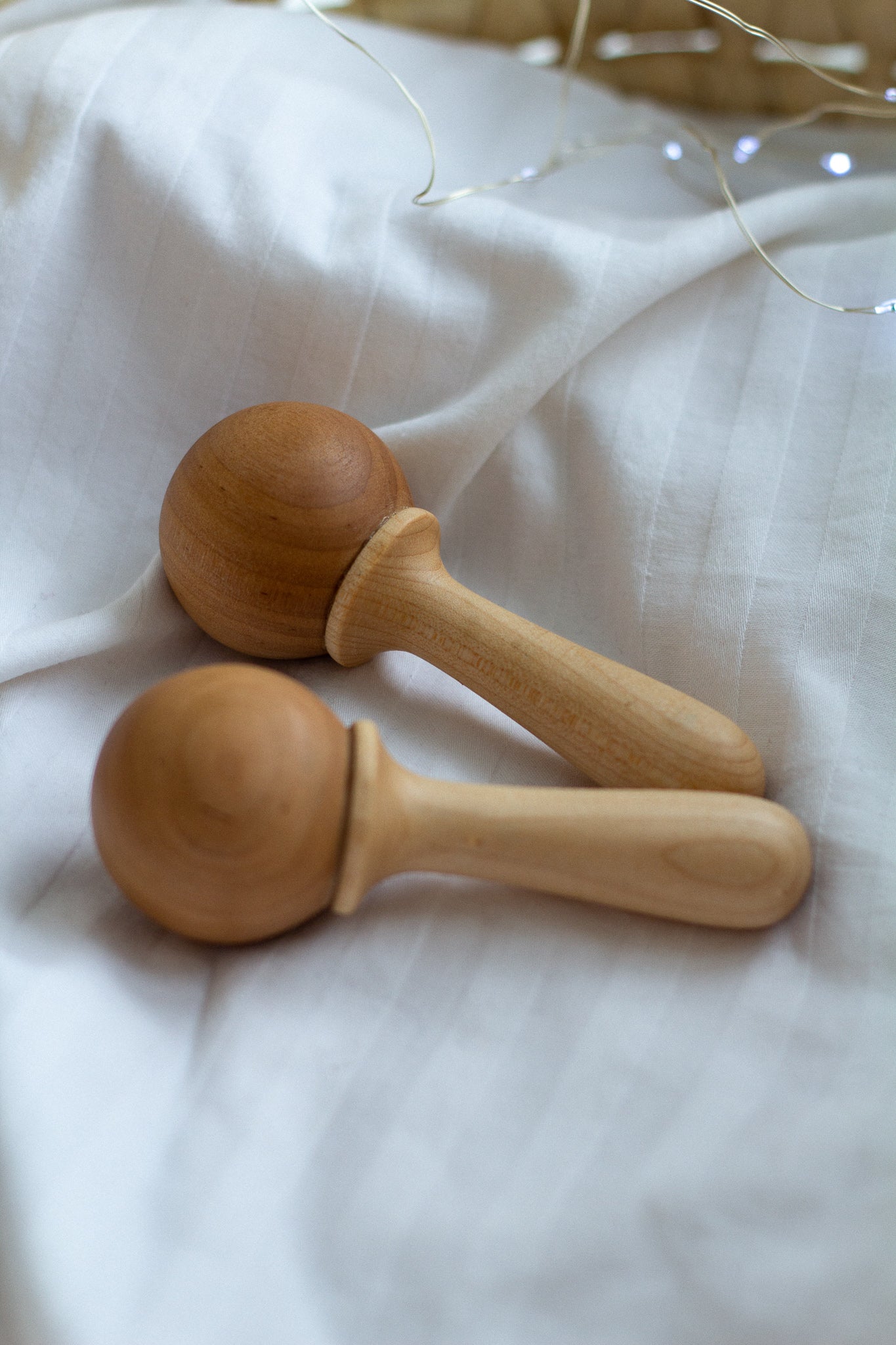 Montessori Rattle, Wooden Maracas for Toddlers