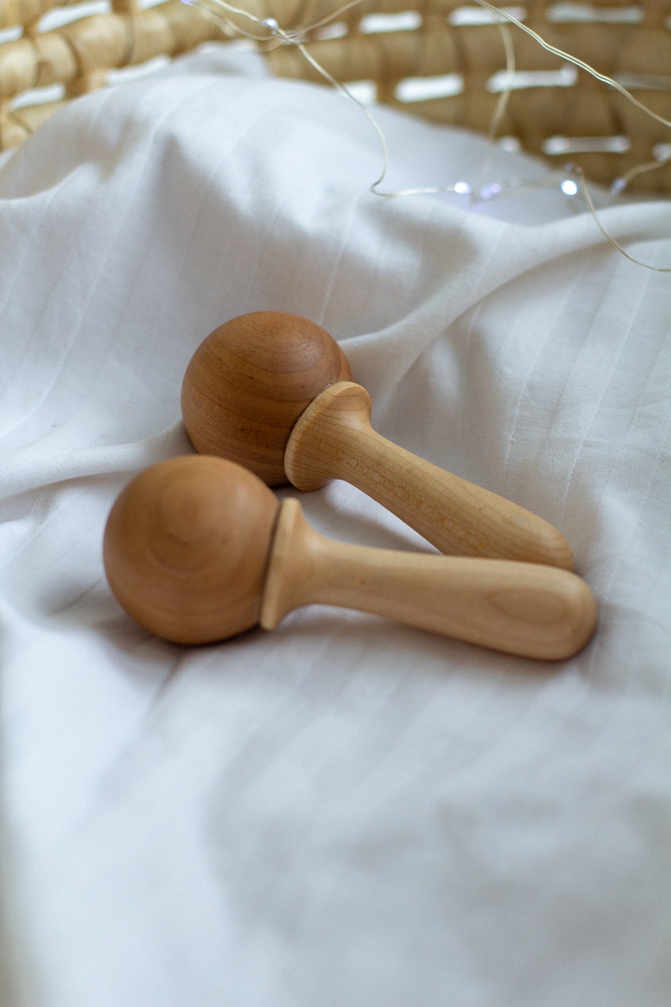 Montessori Rattle, Wooden Maracas for Toddlers