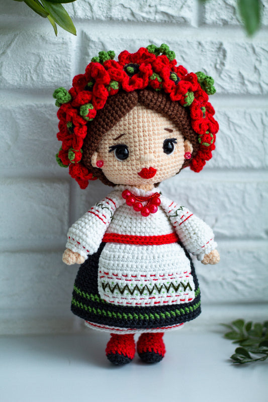 knitted Ukrainian doll