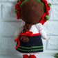 Ukrainian girl toy gift, knitted Ukrainian doll